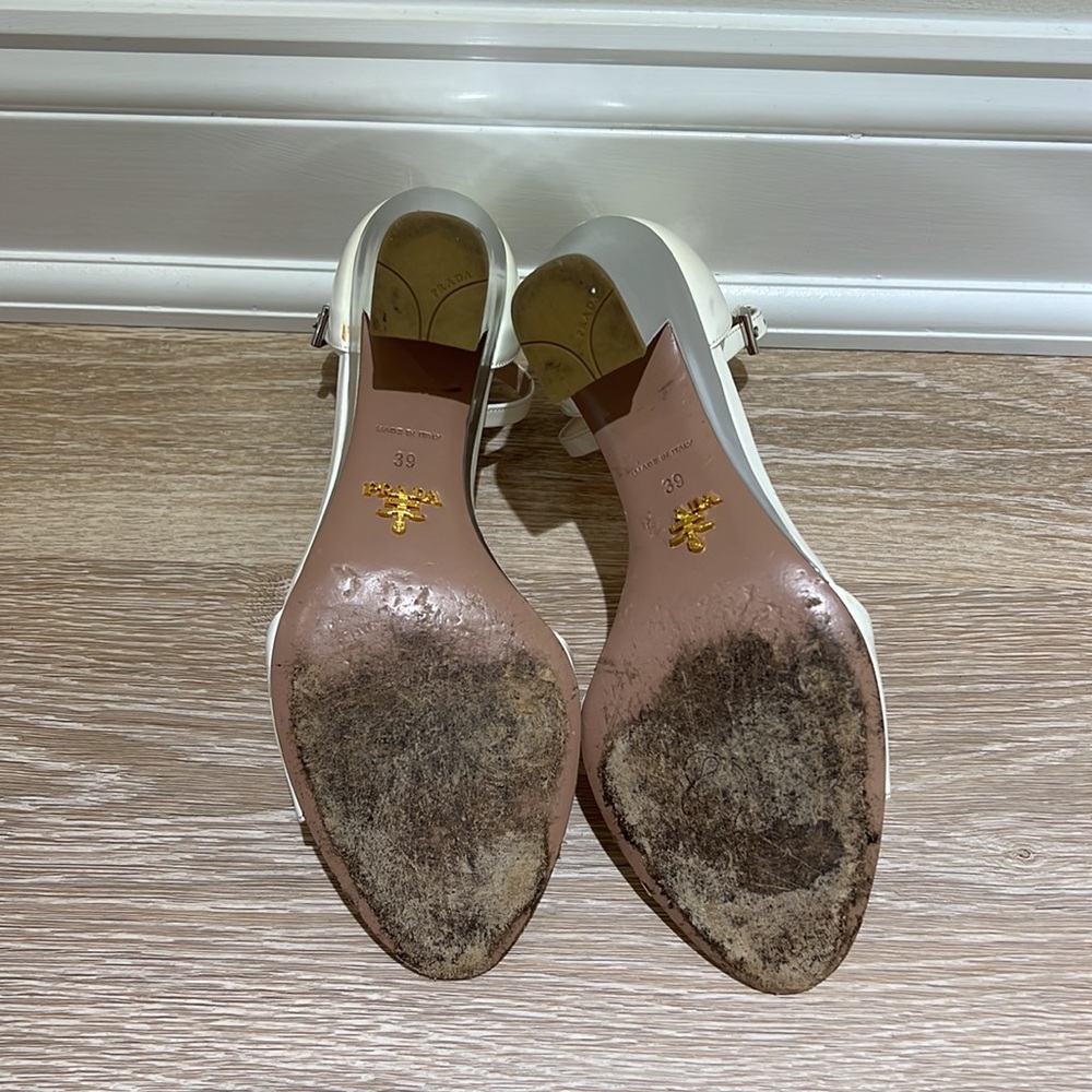 Prada white/silver Sandals - Picture 4 of 4